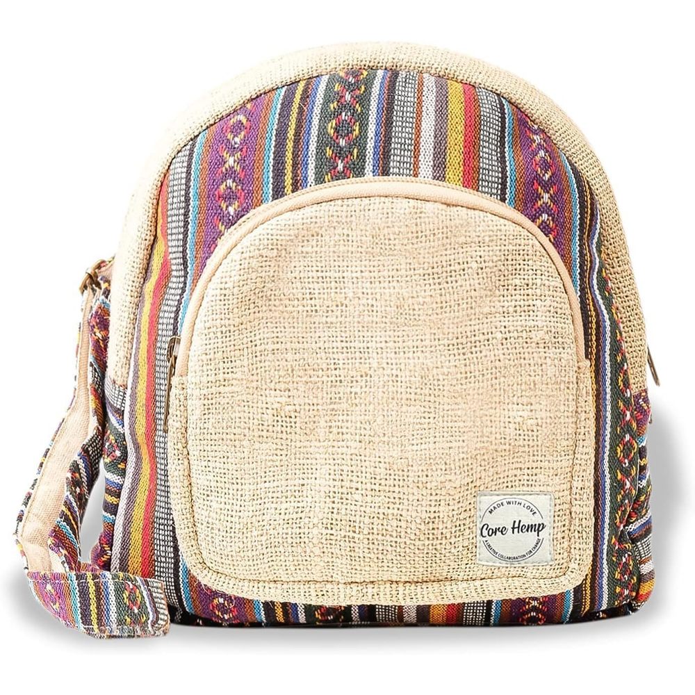 Hemp Backpack Purse For Women Mini Backpack Lightweight Small Casual Daily🐴